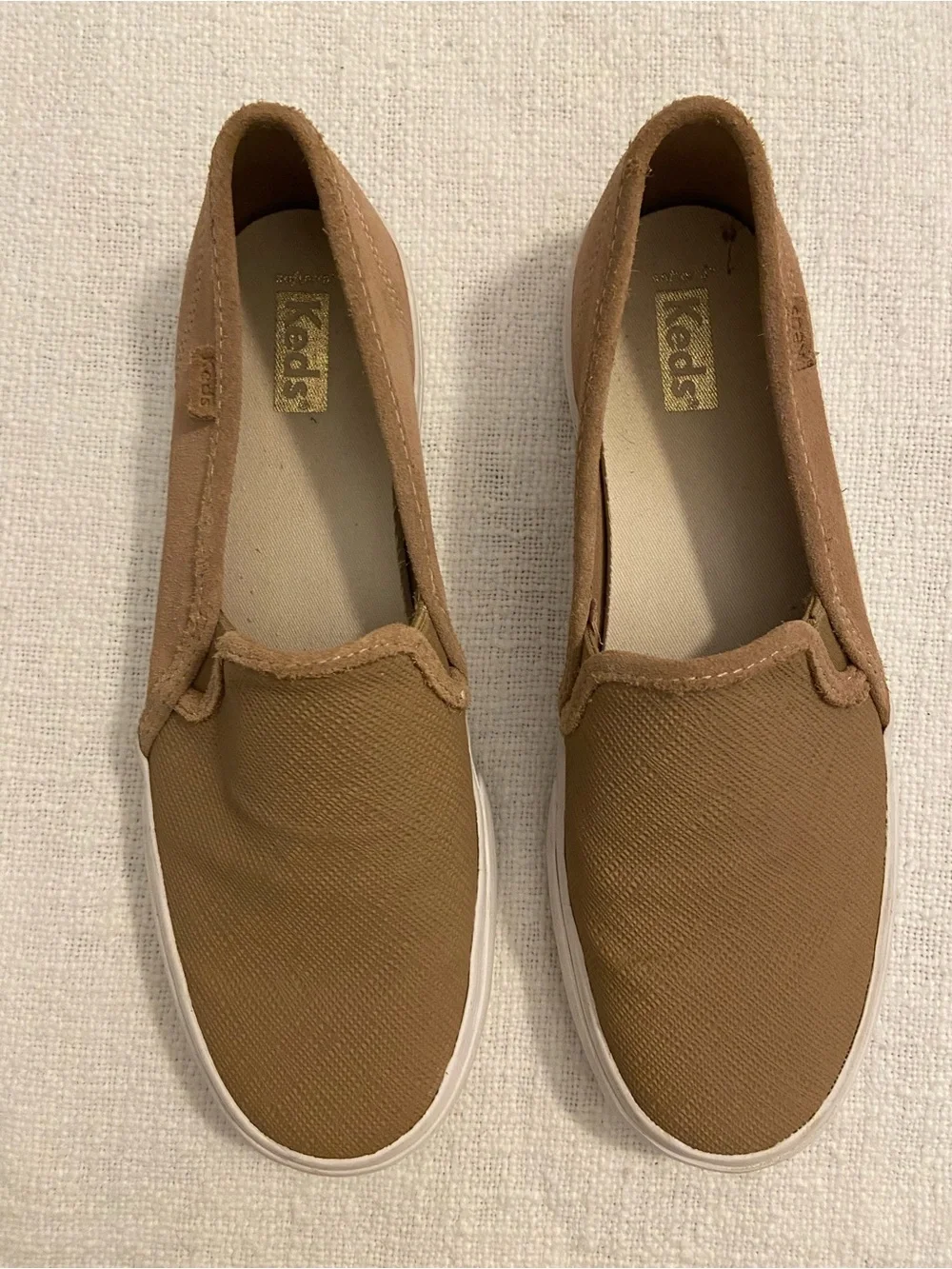 Keds Casual Slip-On Sneakers in Taupe/Brown Women’s Size 9